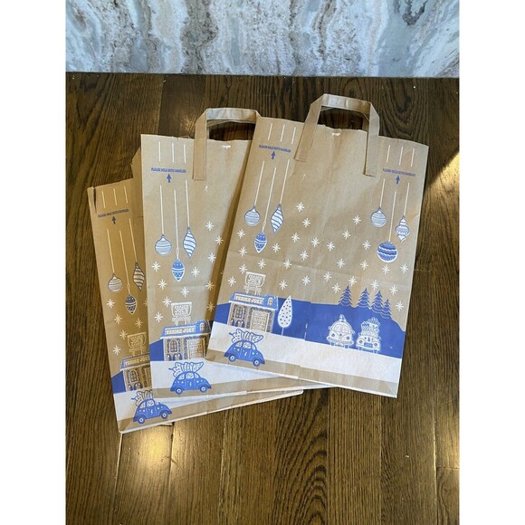 Trader Joe’s Paper Bag Holiday Limited 2024 Set of 3 Crafts Wrap Ships FAST! - Picture 2 of 7